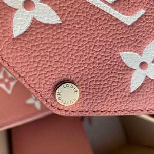 LV M61276 Louis Vuitton Felicie Pochette Bag M61276 Pink Leather - Default Title - View 6