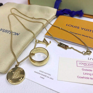 LV M62485 Louis Vuitton Monogram Charms Necklace Gold - Default Title - View 1