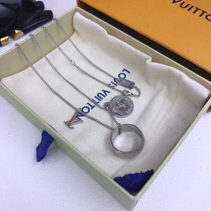 LV M62485 Louis Vuitton Monogram Charms Necklace Silver - Default Title - View 1
