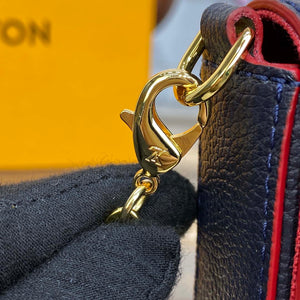 LV M64064 Louis Vuitton Felicie Pochette Monogram Empreinte Bag Black with Red - Default Title - View 7