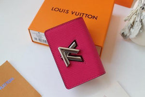 LV M68682 Louis Vuitton Twist Multicartes Wallet Epi Leather Plum - luxibagsmall