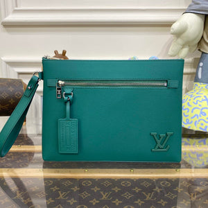 LV M69837 Louis Vuitton Takeoff Pouch Bag Jade green - Default Title - View 1