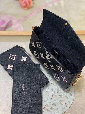 LV M80482 Louis Vuitton M69977 F¨¦licie Pochette Leather Black - luxibagsmall