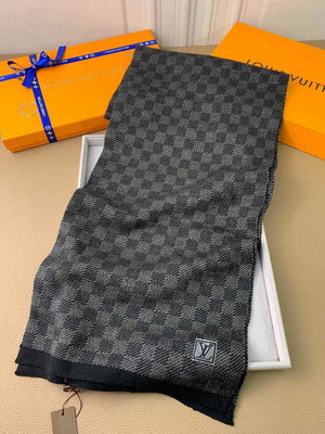 LV M70517 Louis Vuitton Petit Damier Scarf L60153 - Default Title - View 4