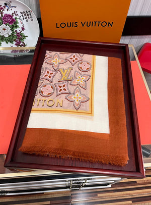 LV M73675 Louis Vuitton Fashion Printing Scarf Stole L60182 - Default Title - View 3