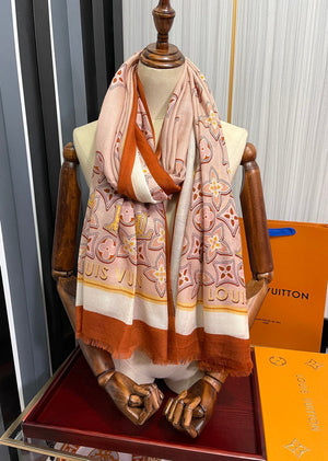 LV M73675 Louis Vuitton Fashion Printing Scarf Stole L60182 - Default Title - View 1