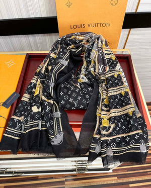 LV M73675 Louis Vuitton Fashion Printing Scarf Stole L60184 - Default Title - View 3