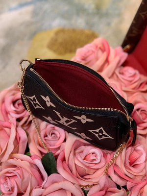 LV M80732 Mini Pochette Accessoires Bicolor Monogram Empreinte Leather Black and Beige - Default Title - View 6