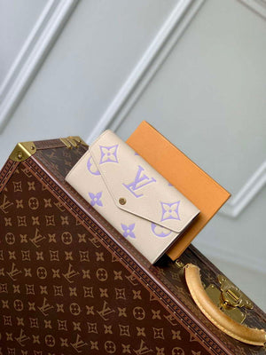 LV M81049 Louis Vuitton Sarah Wallet Taro Purple - Default Title - View 1