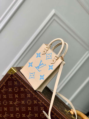 LV M81416 Louis Vuitton Petit Sac Plat Bag Blue - Default Title - View 2