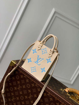 LV M81416 Louis Vuitton Petit Sac Plat Bag Blue - Default Title - View 3