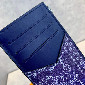 LV M81432 Louis Vuitton Coin Card Holder Other Leathers Blue - Default Title - View 4