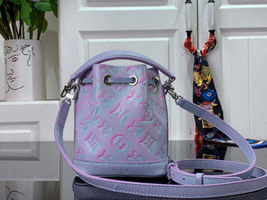 LV M81463 Louis Vuitton NANO NO¨¦ Bucket Bag Lilas Purple - Default Title - View 3