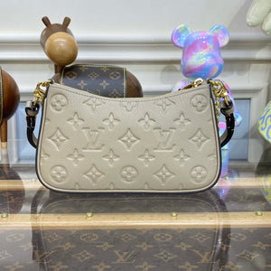 LV M81862 Louis Vuitton Easy Pouch On Strap Bag Monogram empreinte Tourterelle Beige - Default Title - View 2