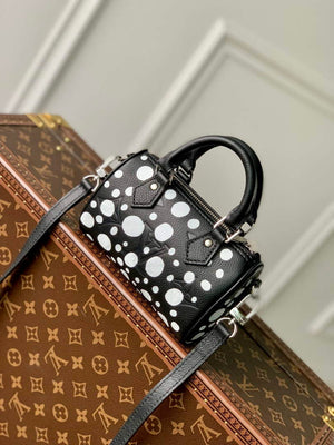 LV M81910 Louis Vuitton LV x YK Nano Speedy Bag Black and white - Default Title - View 2