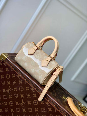 LV M82242 Louis Vuitton Nano Speedy Bag Beige - Default Title - View 1