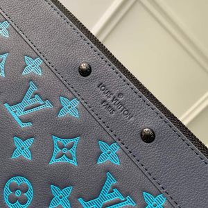 LV M82321 Louis Vuitton Pochette To-Go Bag Navy River Blue - Default Title - View 4