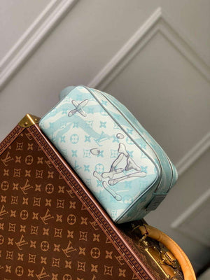 LV M82337 Louis Vuitton Dopp Kit Toiletry Bag Crystal Blue - Default Title - View 1