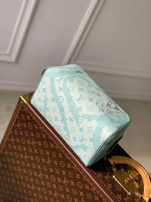 LV M82337 Louis Vuitton Dopp Kit Toiletry Bag Crystal Blue - Default Title - View 4