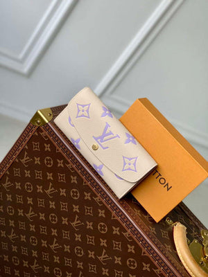 LV M82341 Louis Vuitton Emilie Wallet Taro Purple - Default Title - View 1