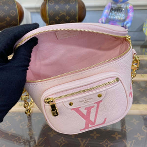 LV M82347 Louis Vuitton Mini Bumbag Monogram Empreinte Pink - Default Title - View 9