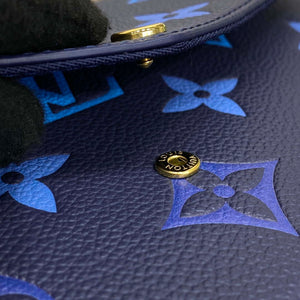 LV M82349 Louis Vuitton Felicie Pochette Monogram Empreinte Bag Navy Blue - Default Title - View 6