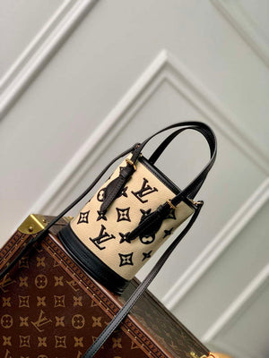 LV M82418 Louis Vuitton Nano Bucket Bag Black - Default Title - View 1