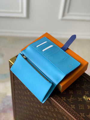 LV M82441 Louis Vuitton LV Vertical Wallet Blue - Default Title - View 6