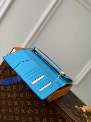 LV M82441 Louis Vuitton LV Vertical Wallet Blue - Default Title - View 7