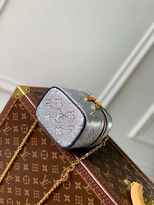 LV M82467 Louis Vuitton Micro Vanity Miniature Bag Blue - Default Title - View 4
