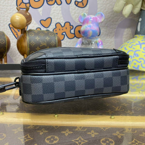 LV M82542 Louis Vuitton Nano Alpha Bag Black grid - Default Title - View 4