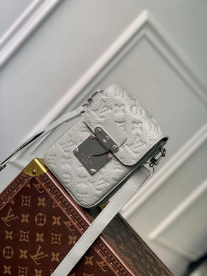LV M82568 Louis Vuitton S-Lock Vertical Wearable Wallet Mineral Gray - Default Title - View 1