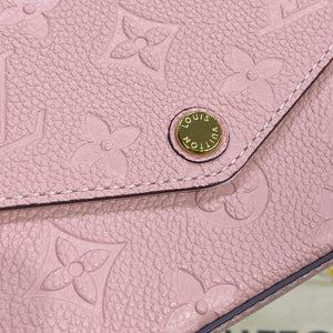LV M82608 Louis Vuitton Felicie Pochette Monogram Empreinte Bag Rose Pink - Default Title - View 6
