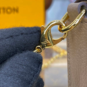LV M82609 Louis Vuitton Felicie Pochette Monogram Empreinte Bag Tourterelle Beige - Default Title - View 6