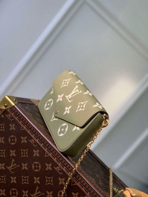 LV M82610 Louis Vuitton F¨¦licie Pochette Bag Grass green - Default Title - View 4