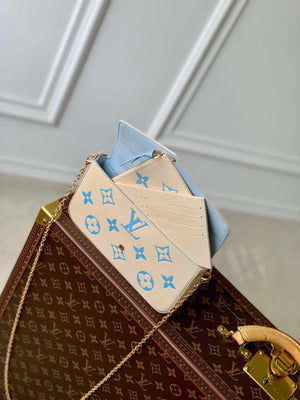 LV M82610 Louis Vuitton Pochette F¨¦licie Bag Blue - Default Title - View 7