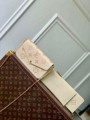 LV M82610 Louis Vuitton Pochette F¨¦licie Bag Pink - Default Title - View 1