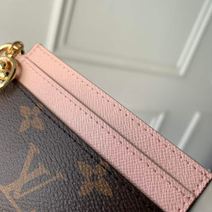 LV M82739 Louis Vuitton LV Charms Card Holder Rose Ballerine Pink - Default Title - View 6