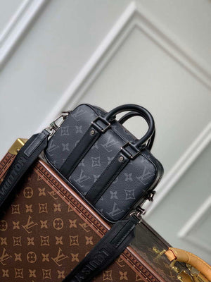 LV M82770 Louis Vuitton Nano Porte Documents Voyage Bag Black - Default Title - View 2