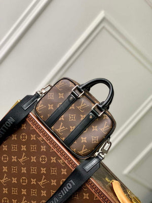 LV M82770 Louis Vuitton Nano Porte Documents Voyage Bag Brown - Default Title - View 3