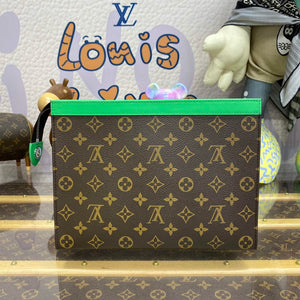 LV M82854 Louis Vuitton Pochette Voyage MM Bag Green - Default Title - View 2