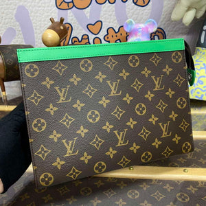LV M82854 Louis Vuitton Pochette Voyage MM Bag Green - Default Title - View 5