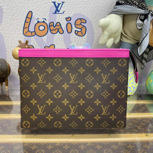 LV M82858 Louis Vuitton Pochette Voyage MM Bag Pink - Default Title - View 1