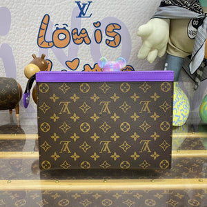 LV M82859 Louis Vuitton Pochette Voyage MM Bag Purple - Default Title - View 2