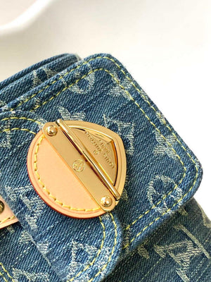 LV M82950 Louis Vuitton Nano Speedy Handbag Monogram Denim - Default Title - View 6