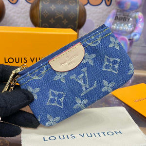 LV M82961 Louis Vuitton New LV Remix Key Pouch Monogram denim - Default Title - View 2