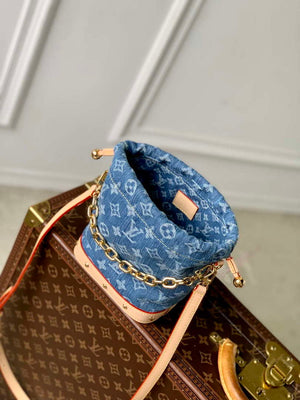 LV M83043 Louis Vuitton Nano No¨¦ Bag Denim Blue - Default Title - View 9