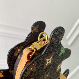 LV M83342 Louis Vuitton Playful Dog On Strap Wearable Wallet Chocolate - Default Title - View 6