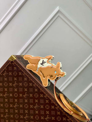 LV M83342 Louis Vuitton Playful Dog On Strap Wearable Wallet White - Default Title - View 1