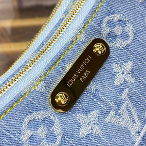 LV M83532 Louis Vuitton Liv Pochette Monogram Denim Bag Sky Blue - Default Title - View 6
